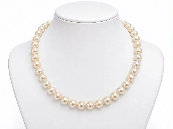Necklace - 18 kt. White gold Pearl - Made in Italy