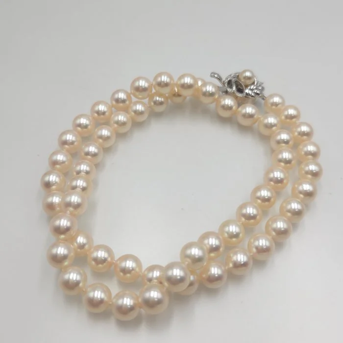Necklace Silver Pearl - Akoya 7.5mm 17.7in