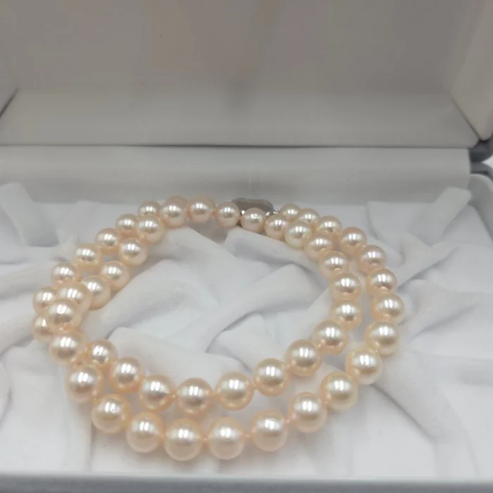 Necklace Silver Pearl - Akoya 8.0mm 17.7in