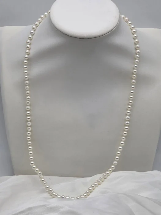 Necklace Silver, 59 cm Pearl - Akoya pearls 5.6 to 6 mm