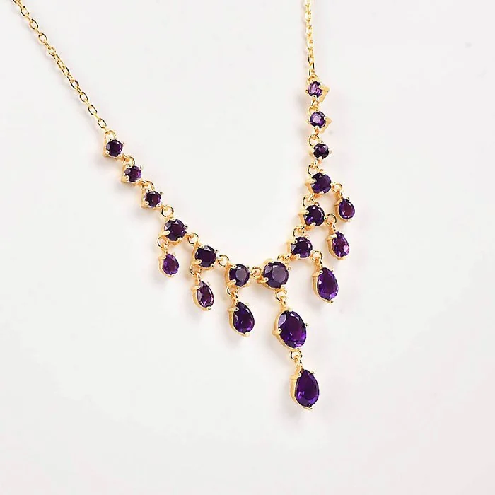Necklace Silver - Amethyst - Certified