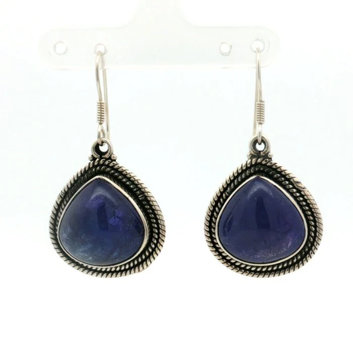 Earrings Silver - 29.00ct. tw. Tanzanite - HRD Certified Silver Jewelry