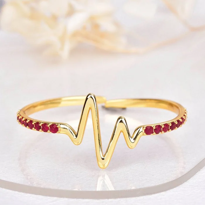 Bangle Silver - Ruby - Certified