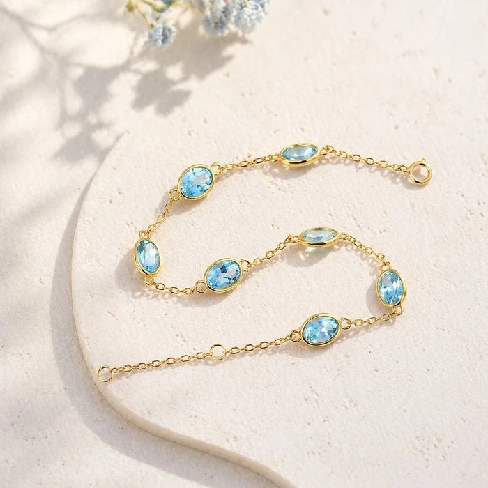 Bracelet Silver - Topaz - Certified