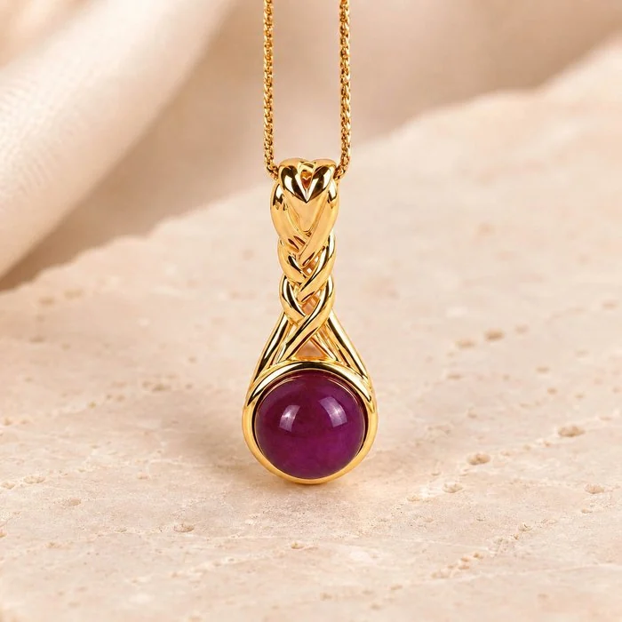 Pendant Silver - Ruby - Certified