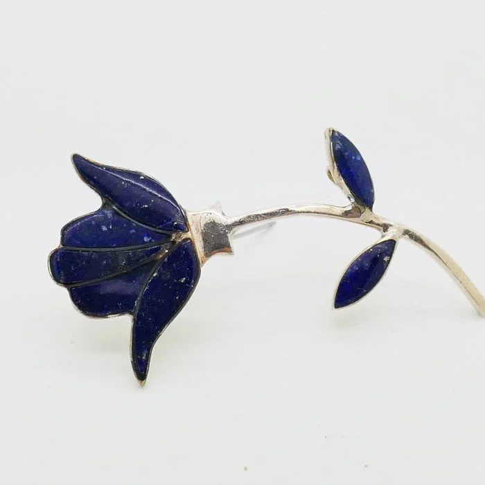 Brooch Silver Lapis lazuli