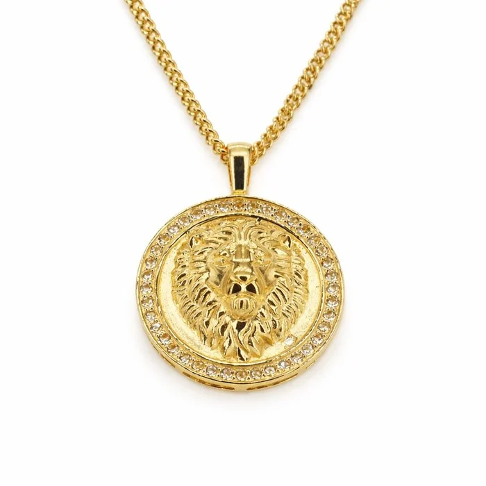 Necklace Gold - plated Citrine - Diamond - 18K Gold Plated