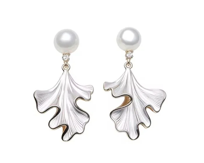 Cocktail earrings Silver Pearl - Luxurious pearls