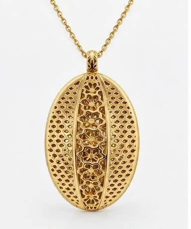 Necklace with pendant Silver, Gold - plated - Sterling Silver 925