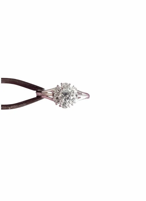 Ring - 18 kt. White gold - 0.60ct. tw. Diamond (Natural) - Diamond