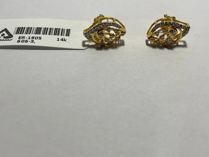 Earrings - 14 kt. Yellow gold - 0,29ct. tw. Diamond (Natural) - Diamond