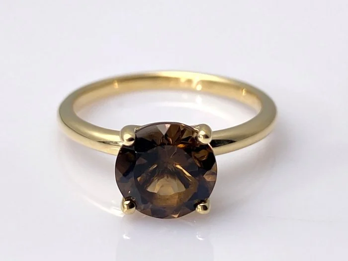 Ring - 14 kt. Yellow gold - 1.76ct. tw. Quartz