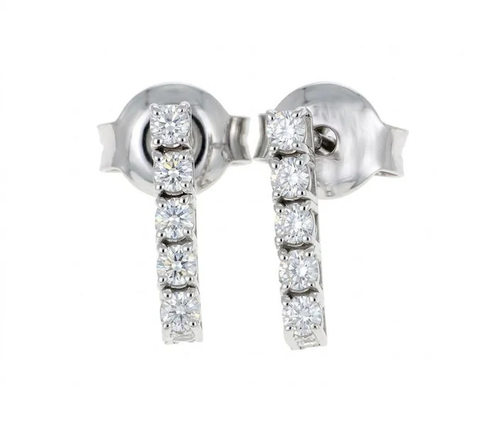 Earrings - 18 kt. White gold - 0.30ct. tw. Diamond (Natural)
