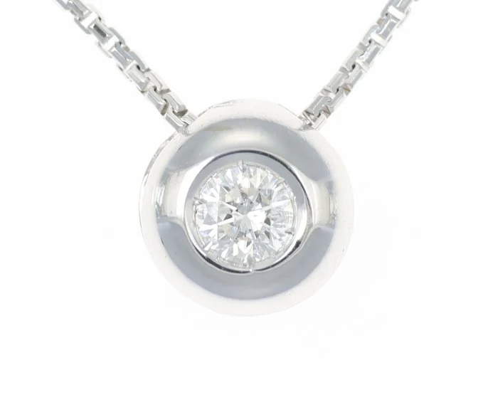 Necklace with pendant - 18 kt. White gold - 0.15ct. tw. Diamond (Natural) - Diamond