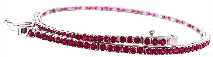 Bracelet - 18 kt. White gold Ruby