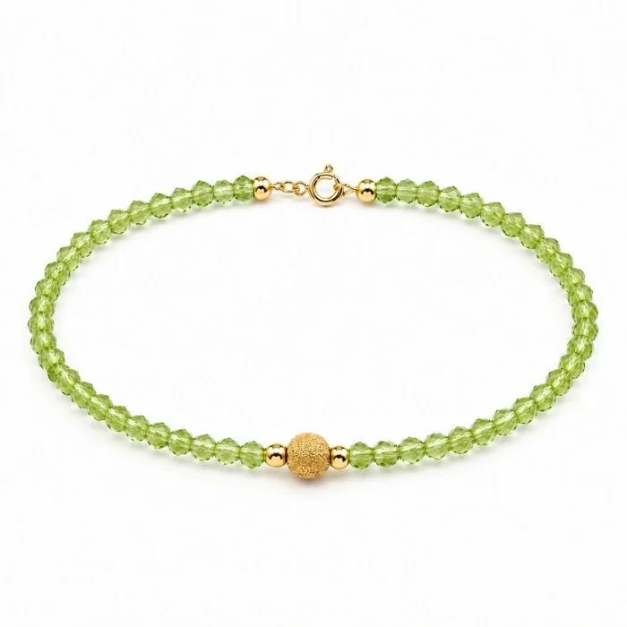 Bracelet - 18 kt. Yellow gold Peridot