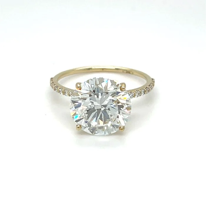 Ring - 14 kt. Yellow gold - 4.18ct. tw. Diamond (Lab - grown) - Diamond