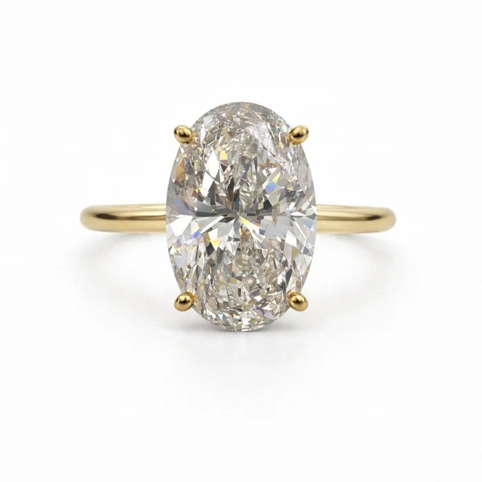 Ring - 14 kt. Yellow gold - 4.02ct. tw. Diamond (Lab - grown)