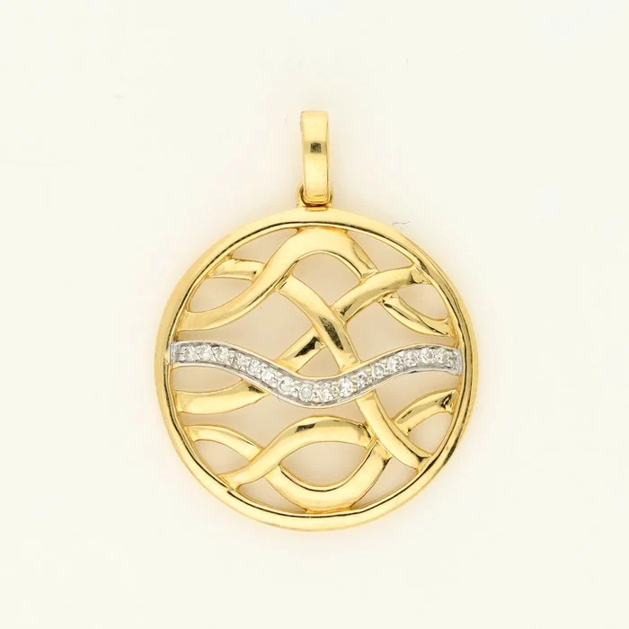 Pendant - 14 kt. Yellow gold Diamond (Natural)