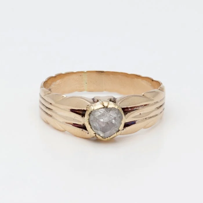 Ring - 14 kt. Yellow gold Diamond (Natural)