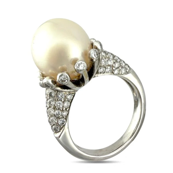 Ring - 18 kt. White gold, Exclusive 18K White Gold and 1.05ct Diamond Ring - 1.05ct. tw. Diamond (Natural)