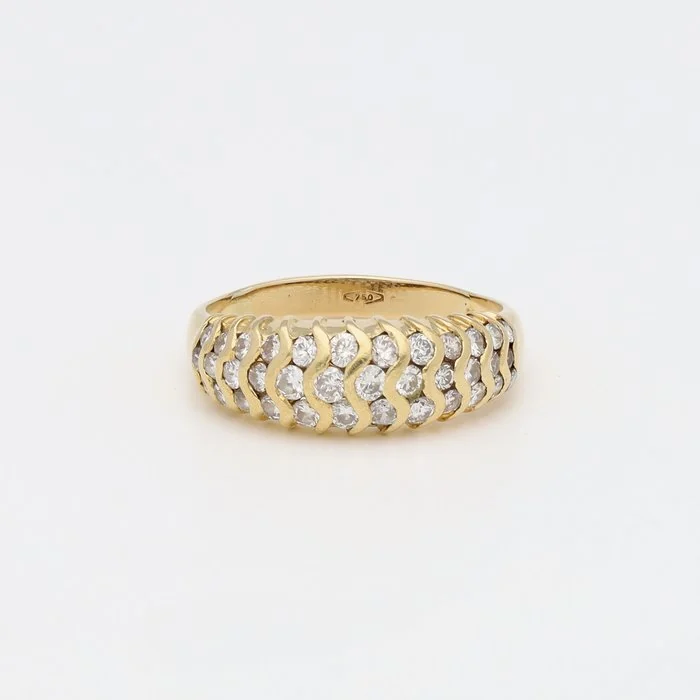 Ring - 18 kt. Yellow gold - Diamond