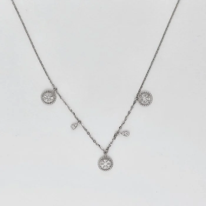 Necklace - 18 kt. White gold Diamond (Natural)