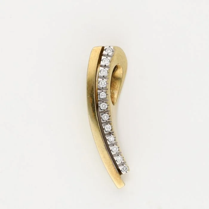 Pendant - 14 kt. Yellow gold Diamond (Natural)