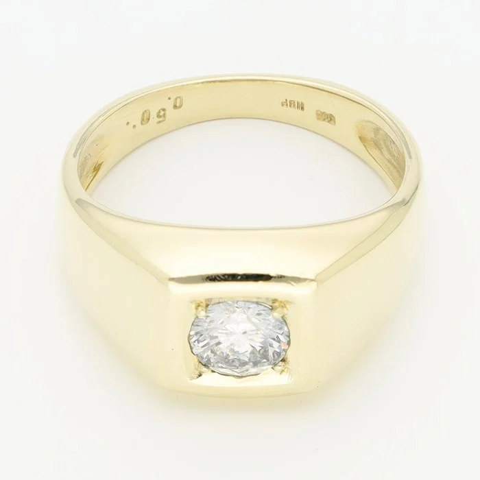 Ring - 14 kt. Yellow gold Diamond (Natural)