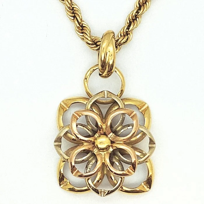 2 piece jewellery set - 18 kt. Yellow gold, Rose gold, White gold