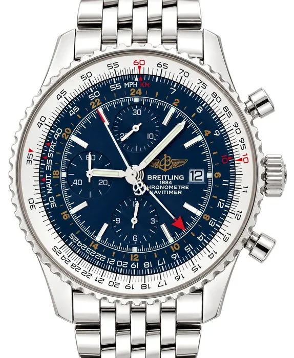 Breitling - 'Navitimer World' - Dual Time GMT Chronograph 46 - Certified C.O.S.C. - Never Worn! - Ref. No: A24322 - Men - 2000 - 2010