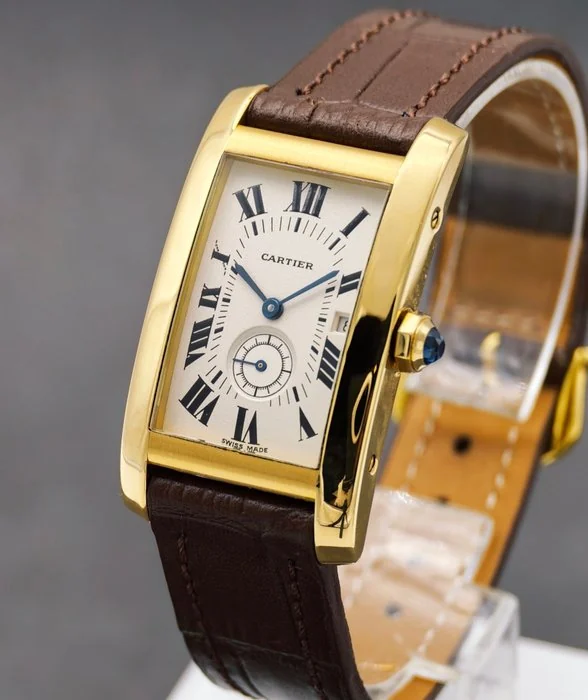 Cartier - Tank Américaine Small Seconds - W2600951 - Unisex - 1990 - 1999