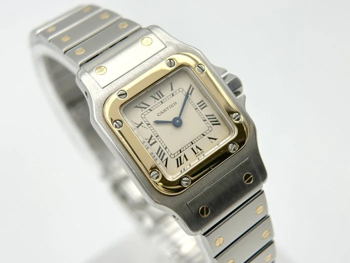 Cartier - Santos Galbée PM - 1057930 - Serviced - Women - 1990 - 1999