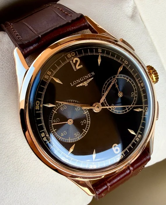 Longines - Chronograph 18K GOLD cal. 30CH Oversize - 5967 - 5 - Men - 1948