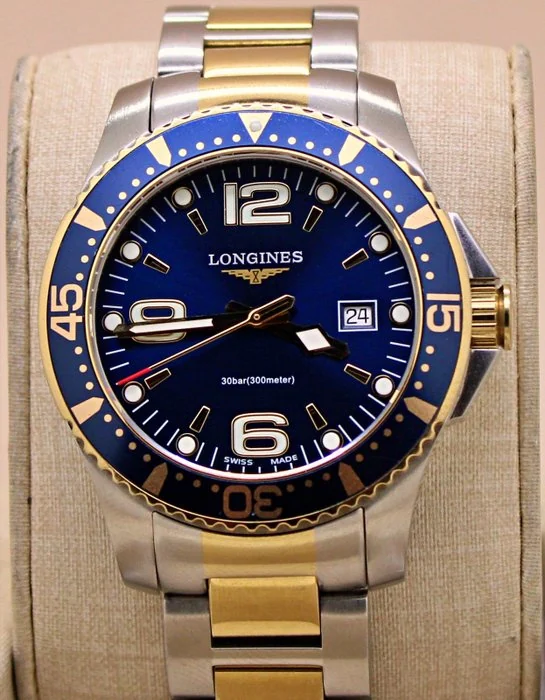 Longines - Hydroconquest - L3.640.3 Swiss Blue Dial Watch with Box & Paper - Men - 2000 - 2010