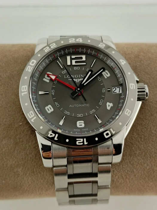 Longines - Admiral GMT Grey Dial Steel and Ceramic - L3.669.4 - Men - 2010 - 2020