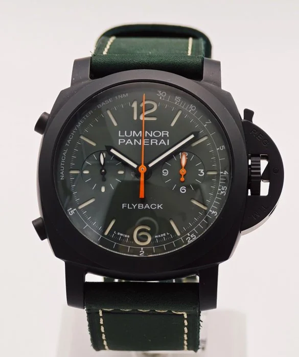 Panerai - Luminor Chrono Flyback Green Dial "Full Set* - PAM01498 - Men - 2025