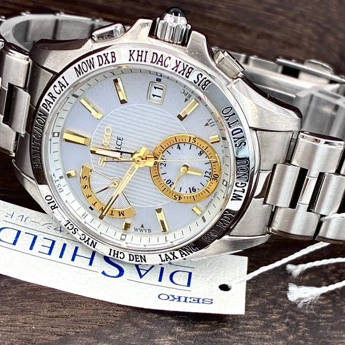 Seiko - Dolce WORLD TIME SOLAR - 8B54 - 0AF0 - Men - 2013