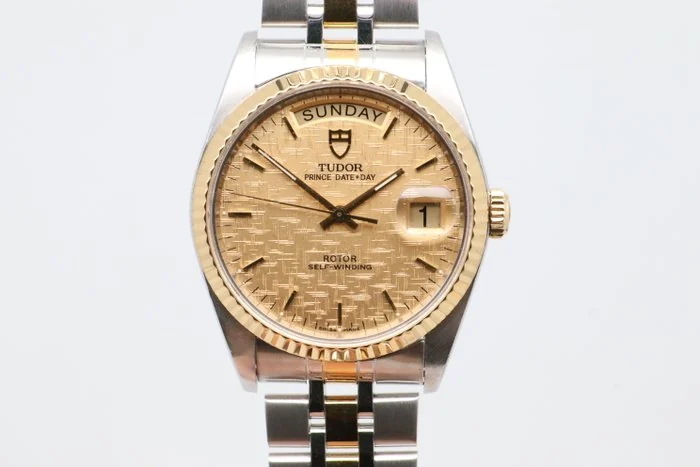 Tudor - Prince Date+Day - 76213 | Gold Linen Dial - Men - 2000 - 2010