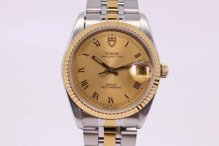 Tudor - Prince Date - 74033 | Gold Dial w/ Roman Numeral Print - Men - 1990 - 1999