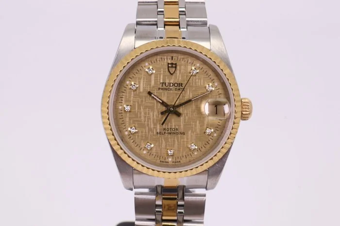 Tudor - Prince Date - 72033 | Gold Linen Dial w/ Diamonds - Unisex - 2000 - 2010