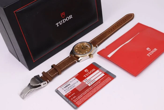 Tudor - Glamour - 56003 | Gold Dial w/ Diamond | Paper & Box - Men - 2010 - 2020
