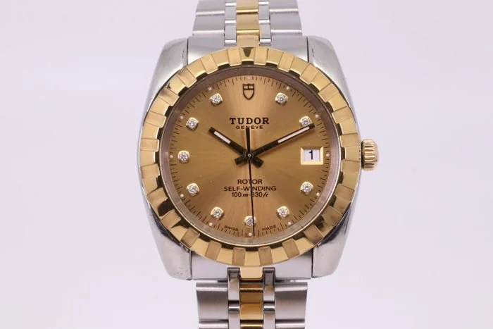 Tudor - Classic Date Automatic - 21013 | Champagne Dial w/ Diamonds - Men - 2010 - 2020