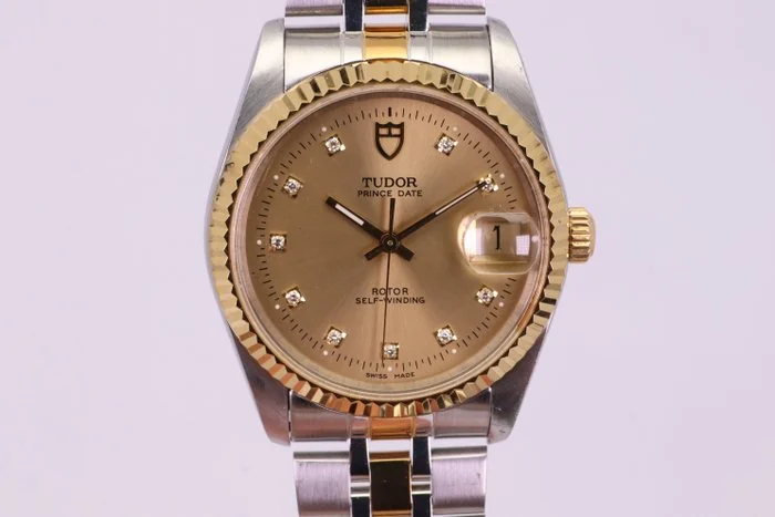 Tudor - Prince Date - 74033 | Champagne Dial w/ Diamonds - Men - 2000 - 2010