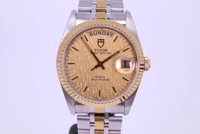 Tudor - Prince Date+Day - 76213 | Champagne Linen Dial - Men - 2000 - 2010