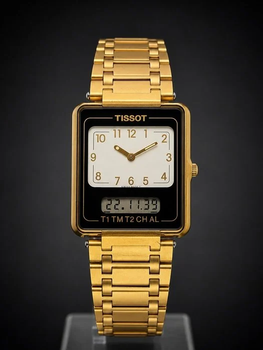 Tissot - *Two Timer Anolog Digital Time* - D375 667 COX - Unisex - 1980 - 1989