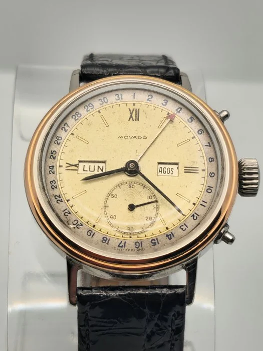 Movado - Champagne - Triple Calendar Manual - Men - 14789 - Men - 1959